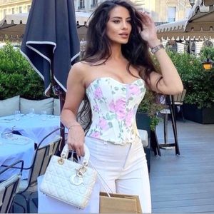 ZARA FLORAL CORSET TOP  BLOGGER  FAVORITE